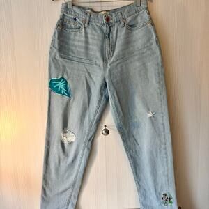 Cotton denim light blue jeans
